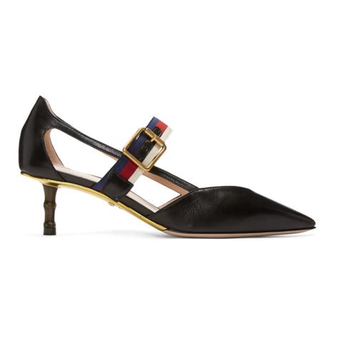 gucci black unia bamboo heel mules|Gucci Bamboo Heel Sandal .